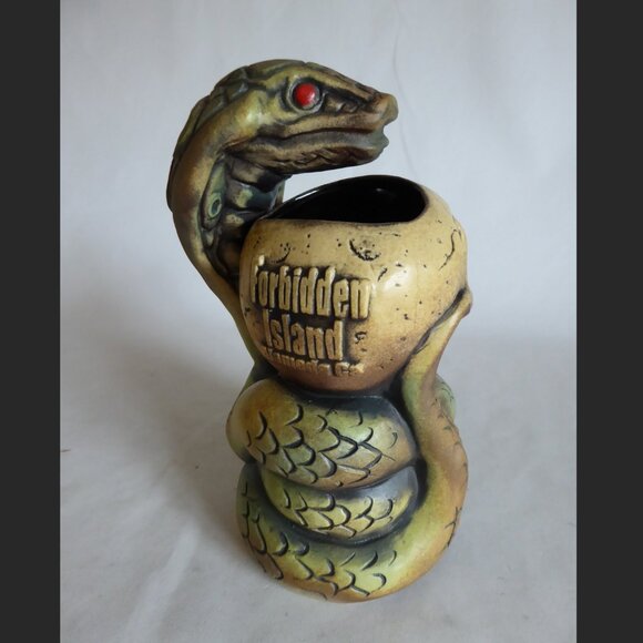 NEW 2019 LE #64/250 EEKUM BOOKUM FORBIDDEN ISLAND BAR COBRA SKULL TIKI MUG - Picture 5 of 15